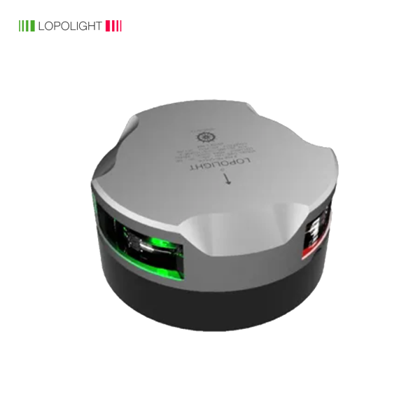 2NM Tri-Color LED Nav Light - Sail 12-20m, Horz Mt, Silver